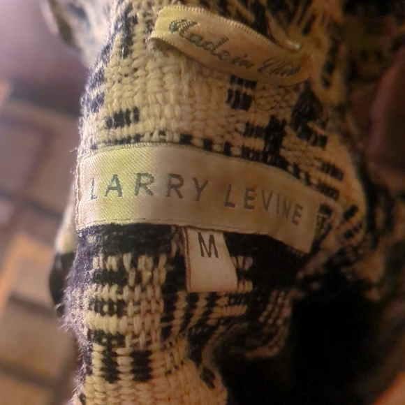 Women's Medium Black and White Checkered Winter Coat - Picture 2 of 4